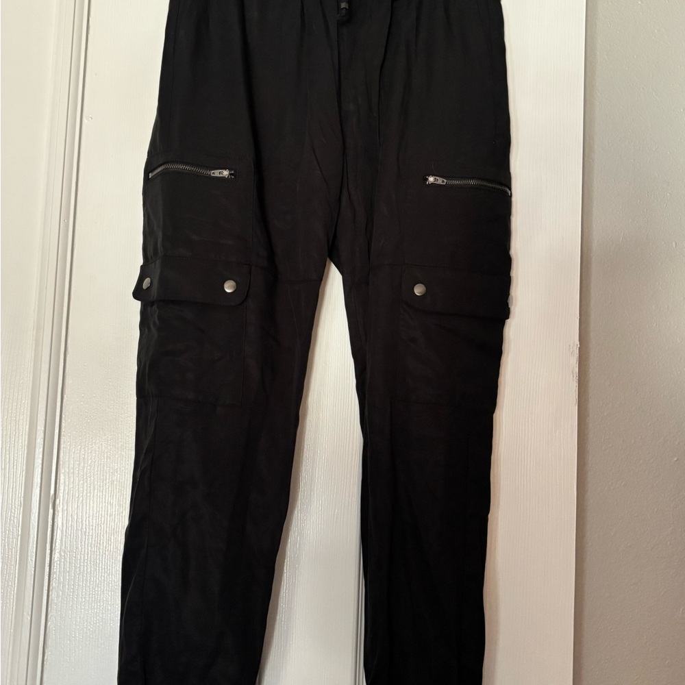 Banana Republic Tencel Cargo Pants Black NWT